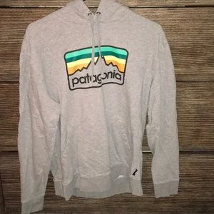Gray Patagonia Mountain Logo Sweatshirt